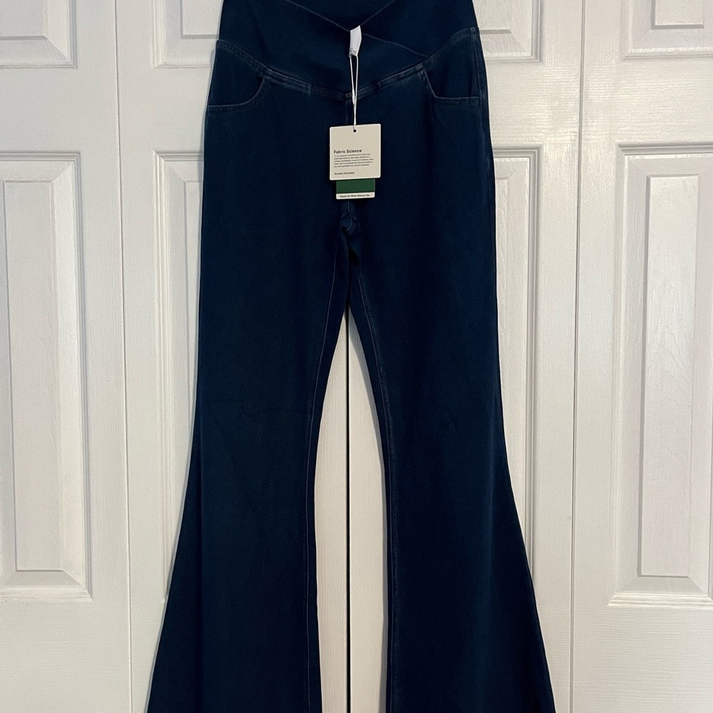 HALARA LIGHT BLUE Flared Women Denim Leggings